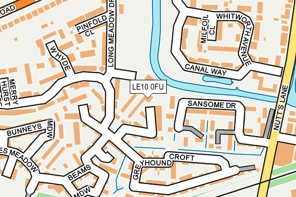 LE10 0FU map - OS OpenMap – Local (Ordnance Survey)