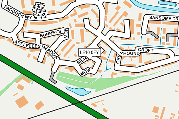 LE10 0FY map - OS OpenMap – Local (Ordnance Survey)