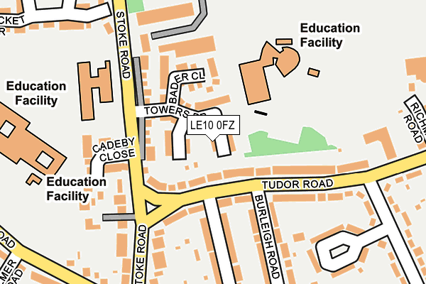 LE10 0FZ map - OS OpenMap – Local (Ordnance Survey)