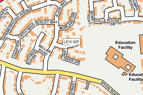 LE10 0GF map - OS OpenMap – Local (Ordnance Survey)