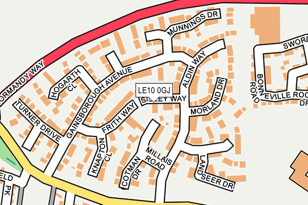 LE10 0GJ map - OS OpenMap – Local (Ordnance Survey)