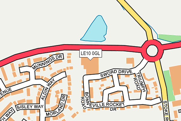LE10 0GL map - OS OpenMap – Local (Ordnance Survey)