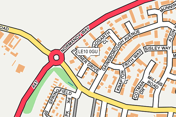 LE10 0GU map - OS OpenMap – Local (Ordnance Survey)