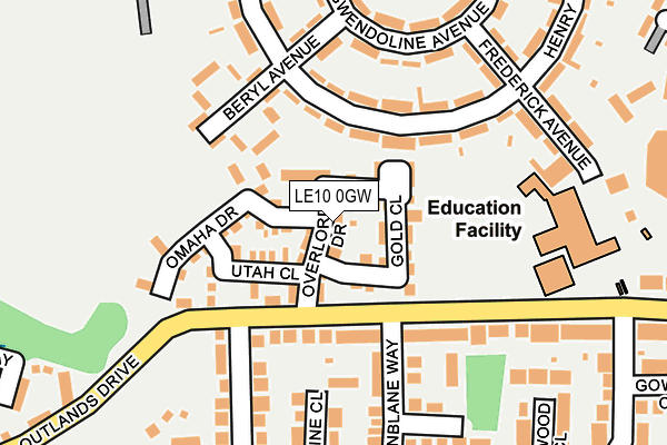 LE10 0GW map - OS OpenMap – Local (Ordnance Survey)