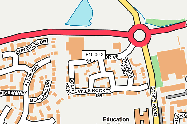 LE10 0GX map - OS OpenMap – Local (Ordnance Survey)