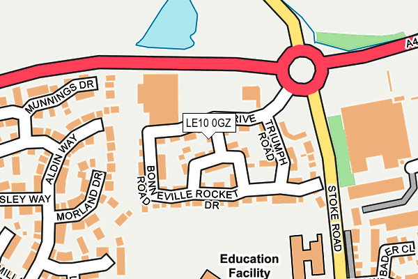 LE10 0GZ map - OS OpenMap – Local (Ordnance Survey)