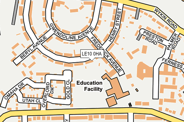 LE10 0HA map - OS OpenMap – Local (Ordnance Survey)