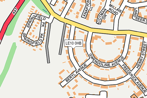 LE10 0HB map - OS OpenMap – Local (Ordnance Survey)