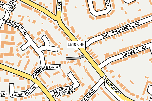 LE10 0HF map - OS OpenMap – Local (Ordnance Survey)