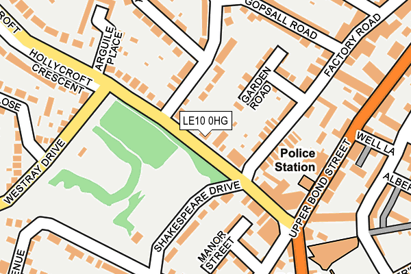 LE10 0HG map - OS OpenMap – Local (Ordnance Survey)