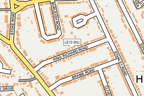 LE10 0HJ map - OS OpenMap – Local (Ordnance Survey)