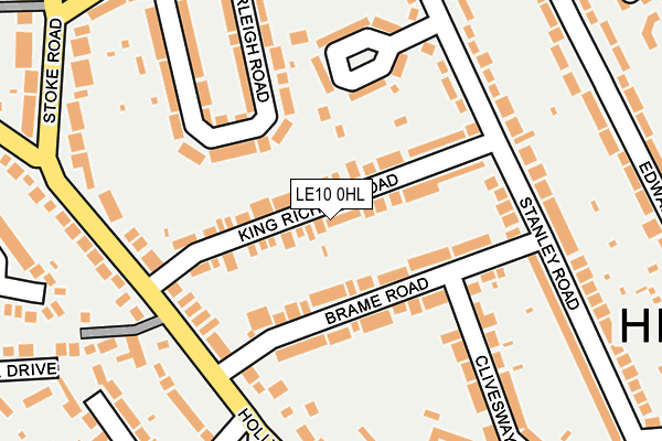 LE10 0HL map - OS OpenMap – Local (Ordnance Survey)