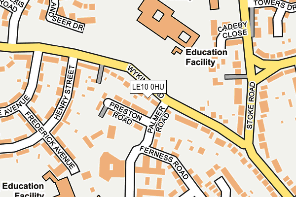 LE10 0HU map - OS OpenMap – Local (Ordnance Survey)