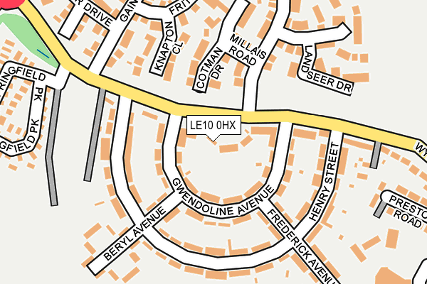 LE10 0HX map - OS OpenMap – Local (Ordnance Survey)