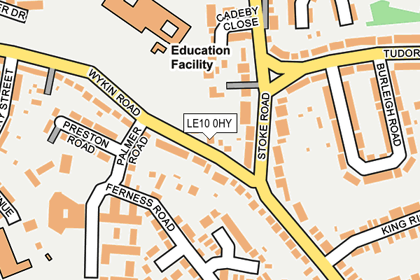 LE10 0HY map - OS OpenMap – Local (Ordnance Survey)
