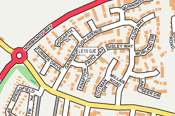 LE10 0JE map - OS OpenMap – Local (Ordnance Survey)