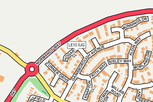 LE10 0JG map - OS OpenMap – Local (Ordnance Survey)