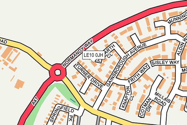 LE10 0JH map - OS OpenMap – Local (Ordnance Survey)