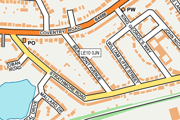 LE10 0JN map - OS OpenMap – Local (Ordnance Survey)