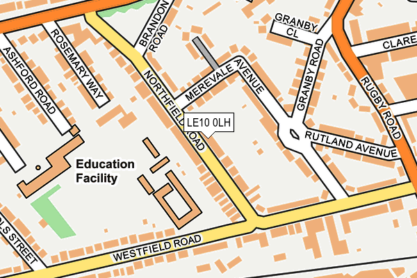 LE10 0LH map - OS OpenMap – Local (Ordnance Survey)