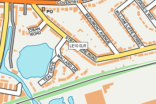 LE10 0LR map - OS OpenMap – Local (Ordnance Survey)