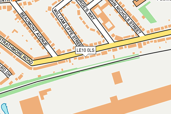 LE10 0LS map - OS OpenMap – Local (Ordnance Survey)