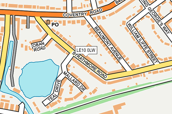 LE10 0LW map - OS OpenMap – Local (Ordnance Survey)