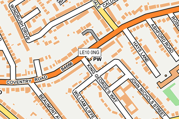 LE10 0NG map - OS OpenMap – Local (Ordnance Survey)