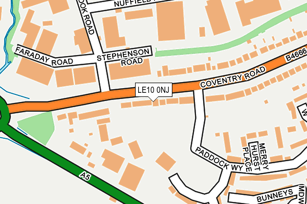 LE10 0NJ map - OS OpenMap – Local (Ordnance Survey)