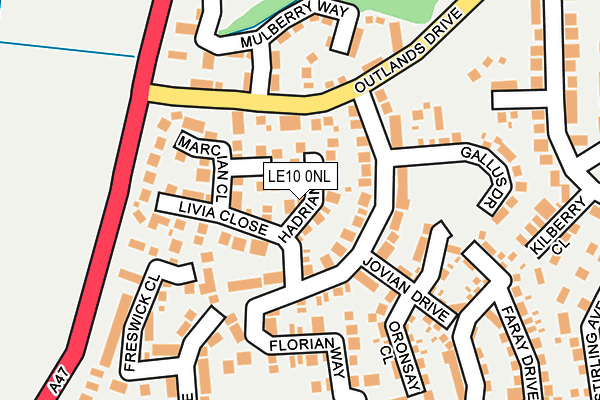 LE10 0NL map - OS OpenMap – Local (Ordnance Survey)