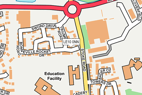 LE10 0NN map - OS OpenMap – Local (Ordnance Survey)