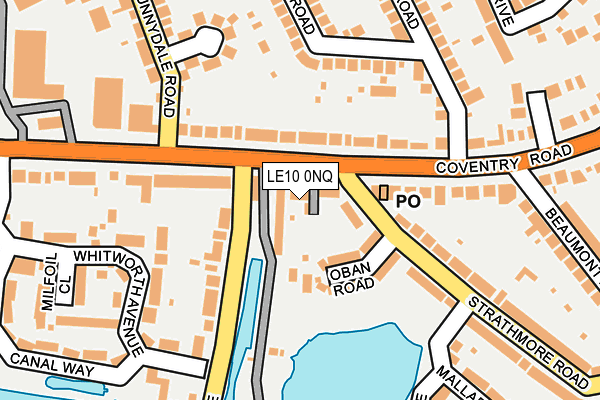 LE10 0NQ map - OS OpenMap – Local (Ordnance Survey)