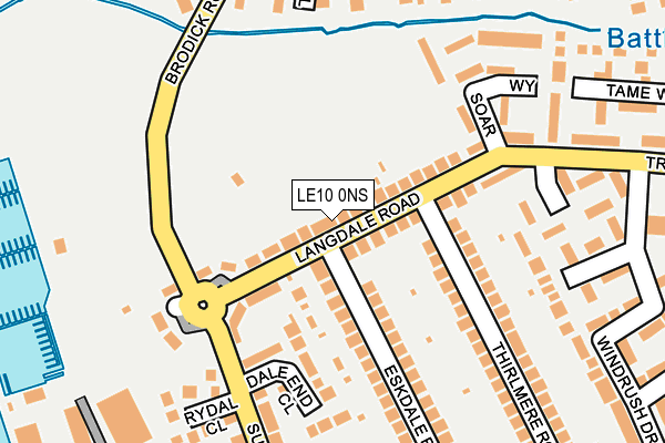 LE10 0NS map - OS OpenMap – Local (Ordnance Survey)