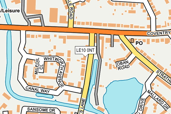 LE10 0NT map - OS OpenMap – Local (Ordnance Survey)