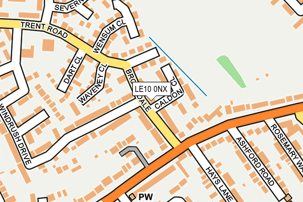 LE10 0NX map - OS OpenMap – Local (Ordnance Survey)