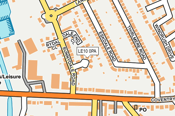 LE10 0PA map - OS OpenMap – Local (Ordnance Survey)