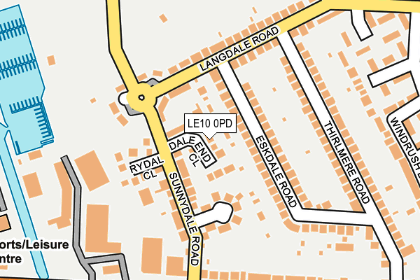 LE10 0PD map - OS OpenMap – Local (Ordnance Survey)