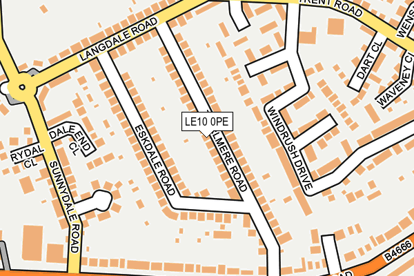 LE10 0PE map - OS OpenMap – Local (Ordnance Survey)