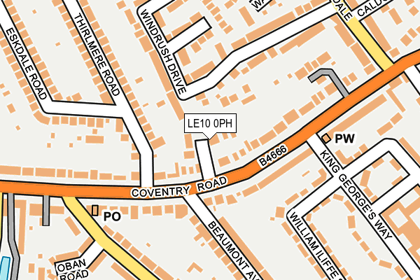 LE10 0PH map - OS OpenMap – Local (Ordnance Survey)