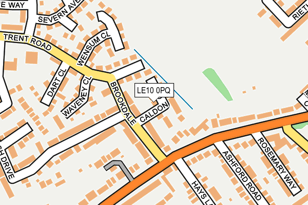 LE10 0PQ map - OS OpenMap – Local (Ordnance Survey)