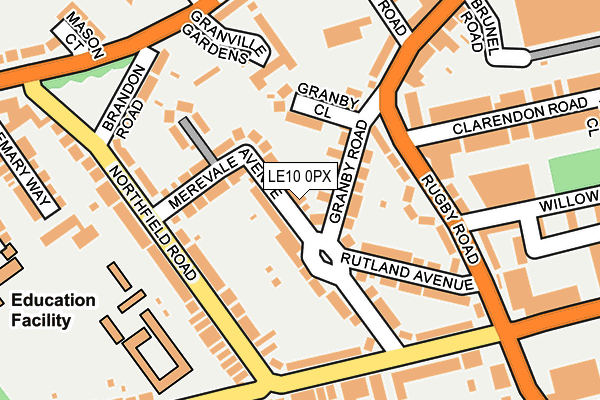 LE10 0PX map - OS OpenMap – Local (Ordnance Survey)