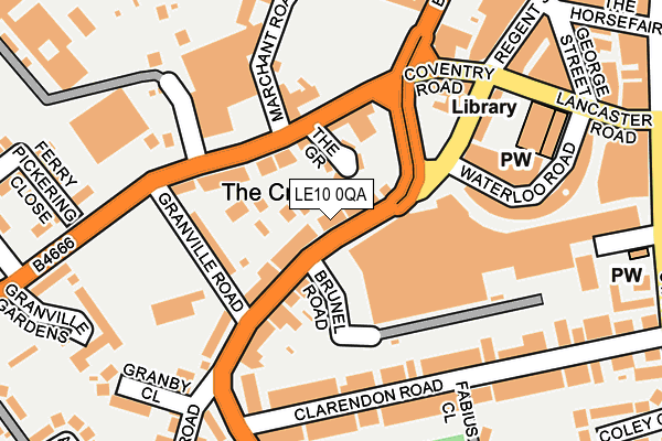 LE10 0QA map - OS OpenMap – Local (Ordnance Survey)