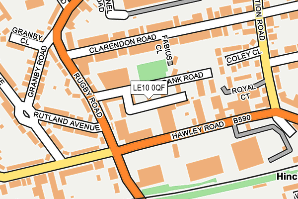 LE10 0QF map - OS OpenMap – Local (Ordnance Survey)