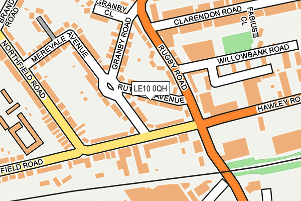 LE10 0QH map - OS OpenMap – Local (Ordnance Survey)