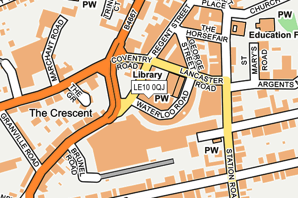 LE10 0QJ map - OS OpenMap – Local (Ordnance Survey)