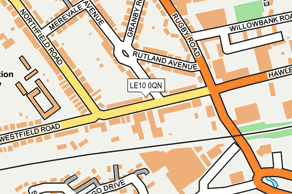 LE10 0QN map - OS OpenMap – Local (Ordnance Survey)