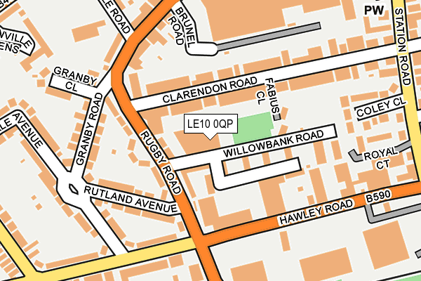 LE10 0QP map - OS OpenMap – Local (Ordnance Survey)