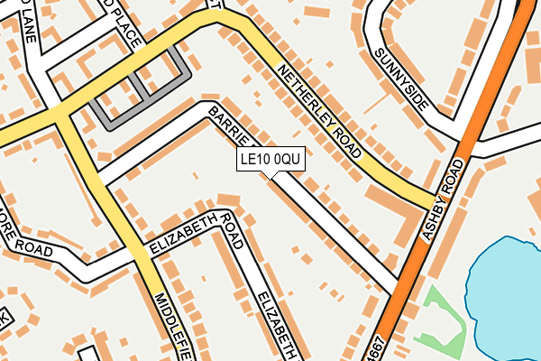 LE10 0QU map - OS OpenMap – Local (Ordnance Survey)