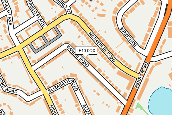 LE10 0QX map - OS OpenMap – Local (Ordnance Survey)
