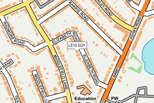 LE10 0QY map - OS OpenMap – Local (Ordnance Survey)